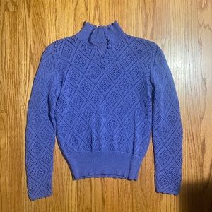Vintage Purple Lace Knit Sweater